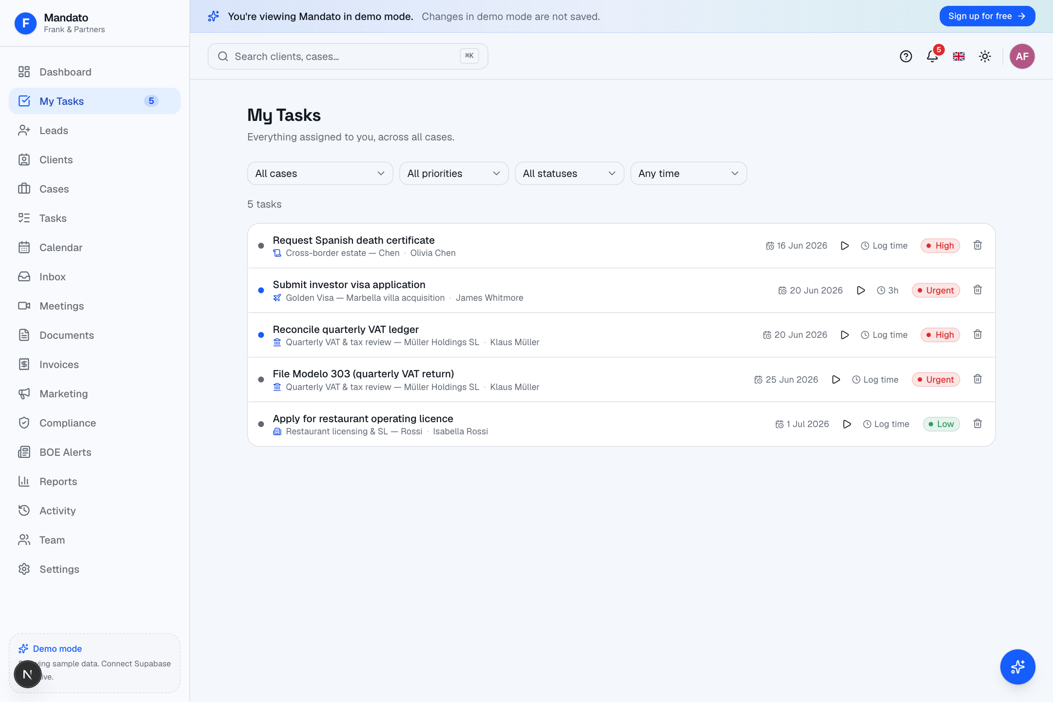 My Tasks