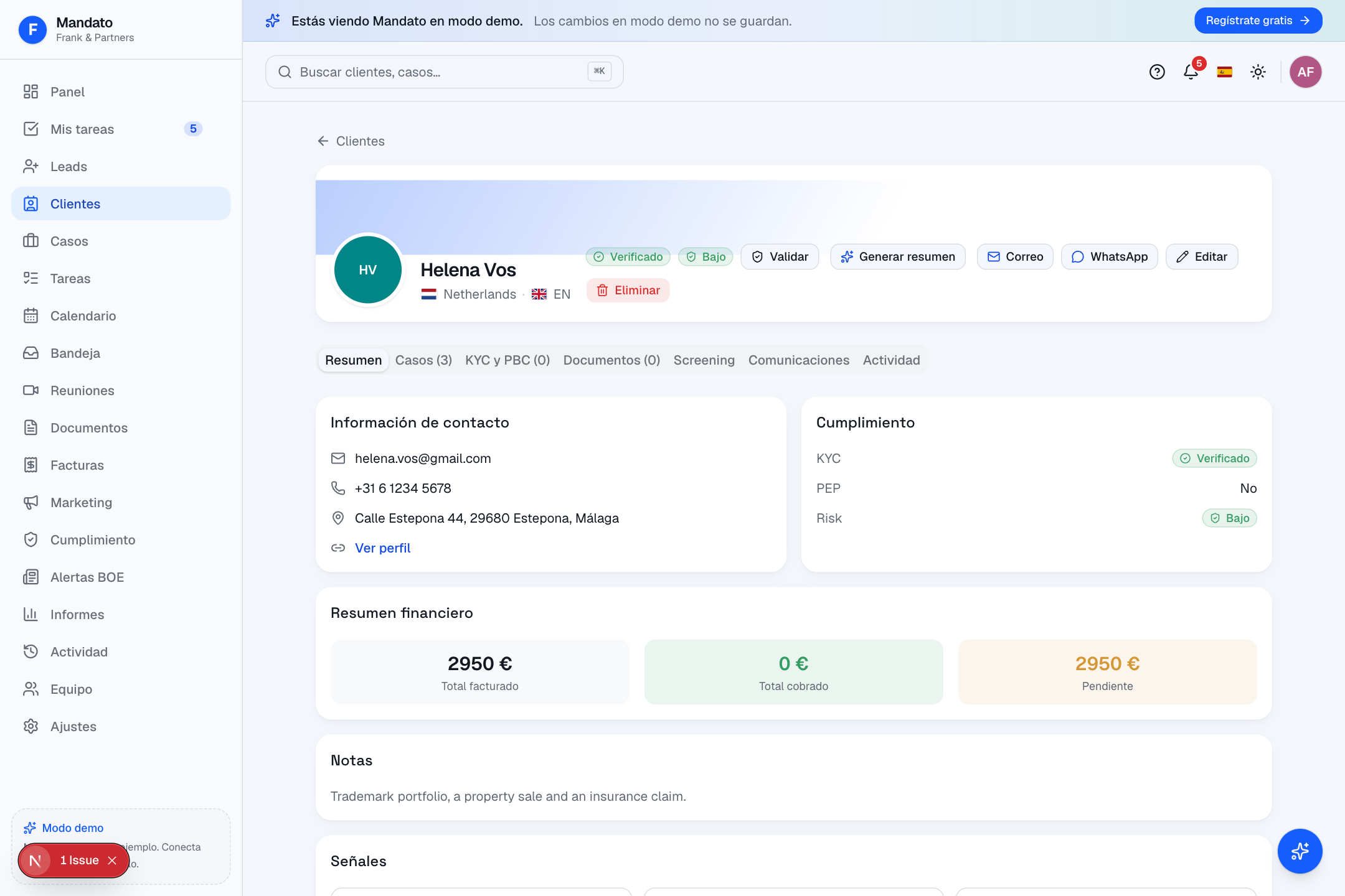 Ficha de cliente